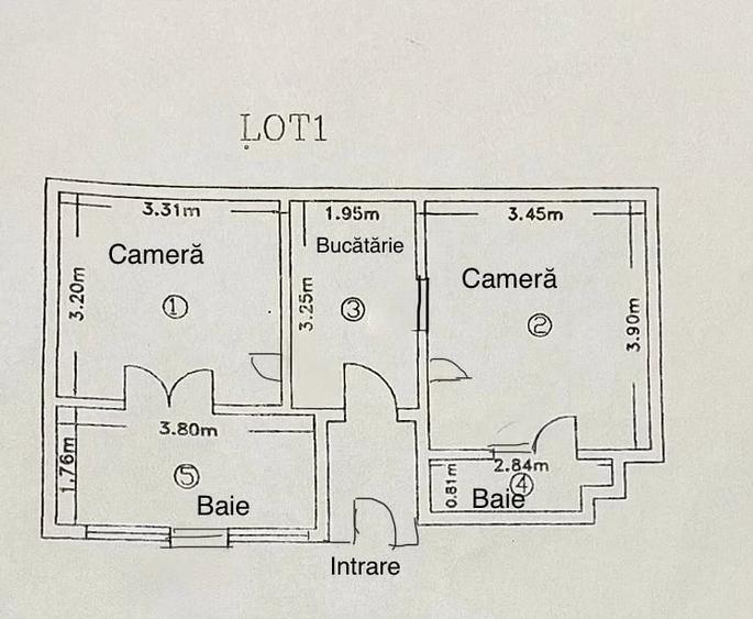 Casă cu 2 camere cu Teren 100 Mp în Crângași