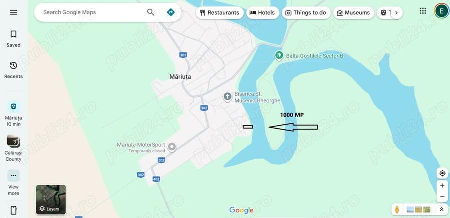 Teren de 1000 mp, în Măriuța