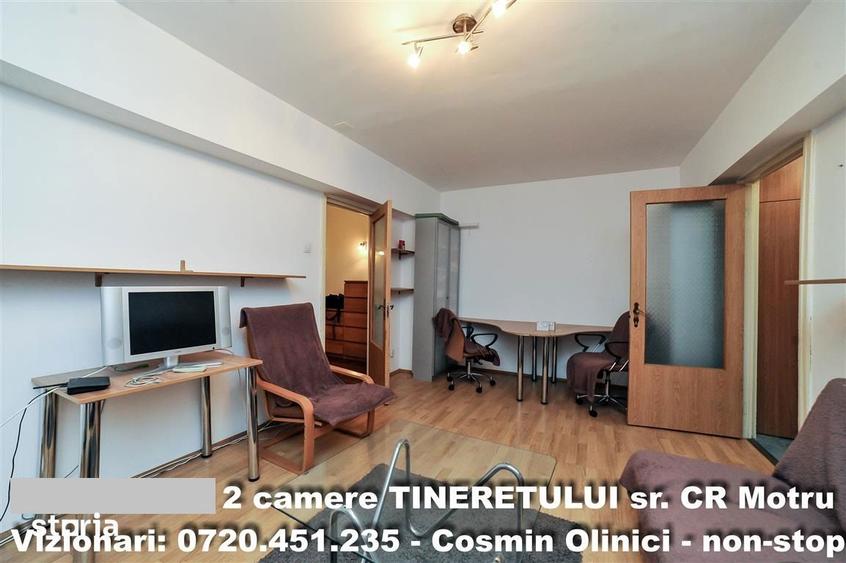 Apartament cu 2 camere semidecomandat în Tineretului