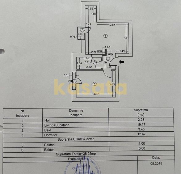 Apartament cu 2 camere decomandat, mobilat în Ștefăneștii de Jos