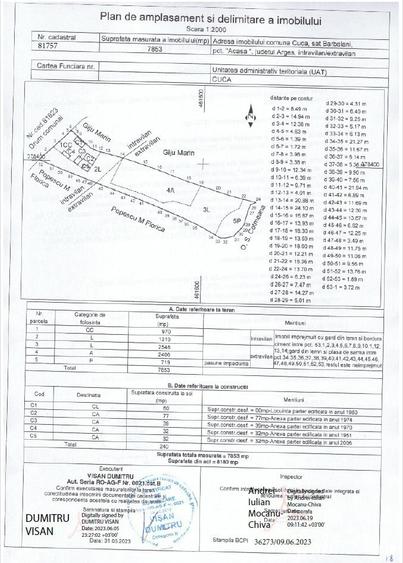 Casă cu 3 camere cu Teren 7800 Mp în Central