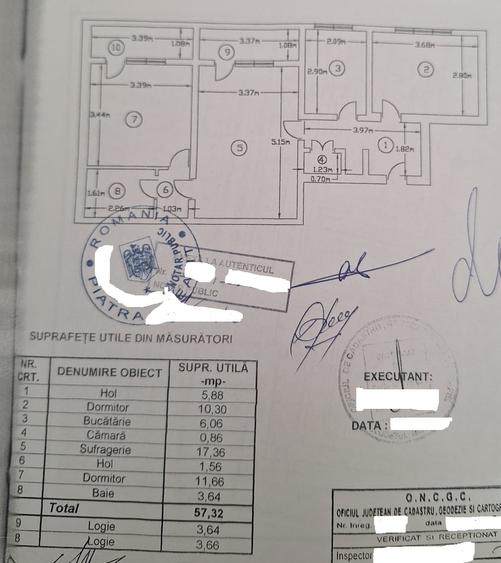 Apartament cu 3 camere semidecomandat în Ultracentral