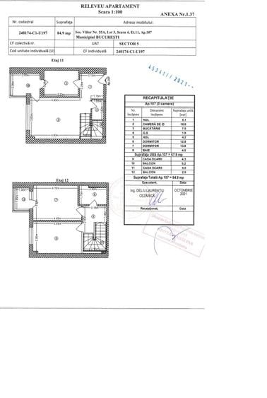 Penthouse cu 3 camere decomandat în Parcul Carol