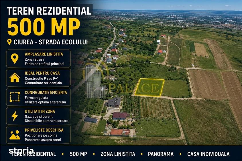 Teren de 500 mp, în Ciurea