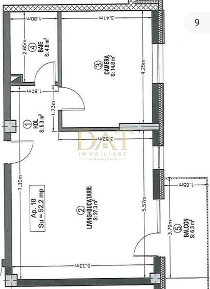 Apartament cu 2 camere semidecomandat în Iris