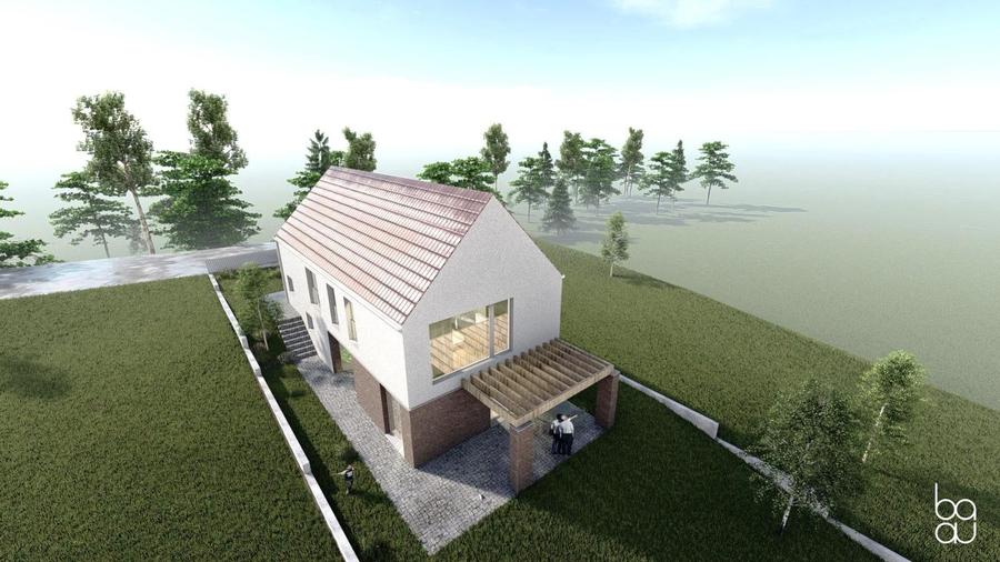 Casă individuală cu 4 camere cu Teren 586 Mp în Corușu