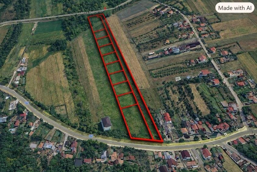 Teren de 1990 mp, în Central