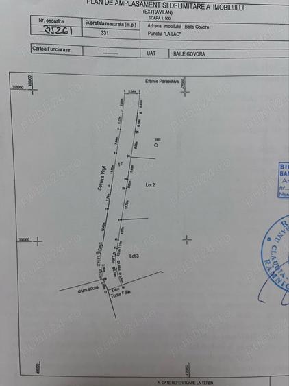 Teren de 747 mp, în Central
