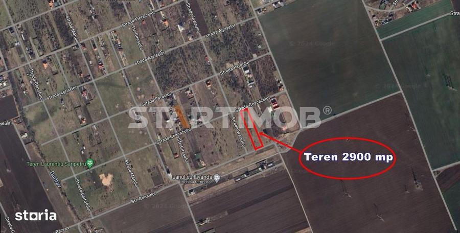 Teren de 2900 mp, în Sânpetru