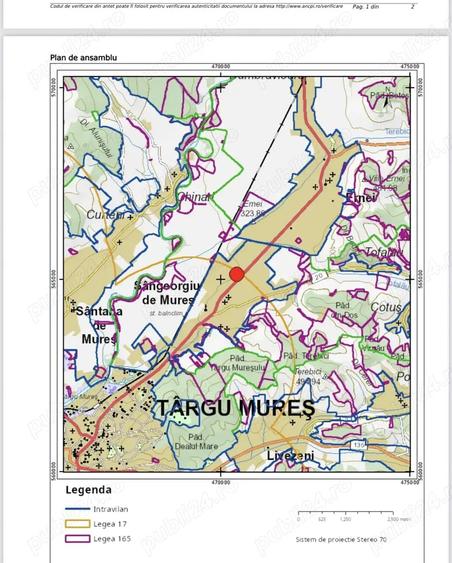 Teren de 1224 mp, în Sângeorgiu de Mureș