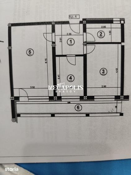 Apartament cu 2 camere decomandat în Sânpetru