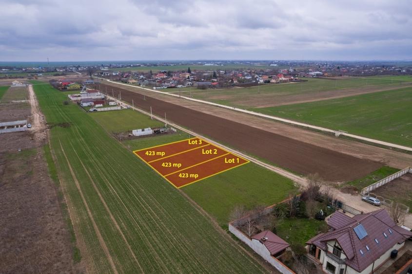 Teren Construcții intravilan de 423 mp, în Frumușani