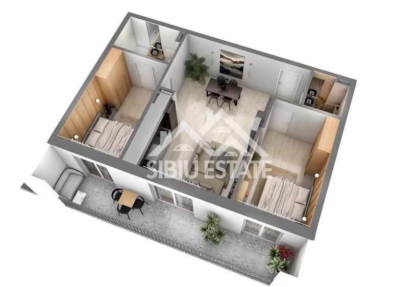 Apartament de vanzare cu 3 camere, 2 bai  etaj 1 bloc cu lift - 8