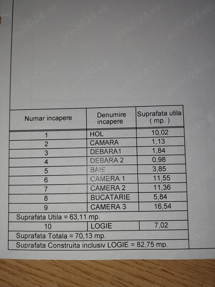Apartament cu 3 camere decomandat în Vest
