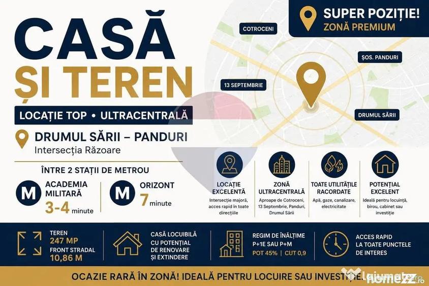 Casă cu 3 camere cu Teren 247 Mp în Drumul Sării