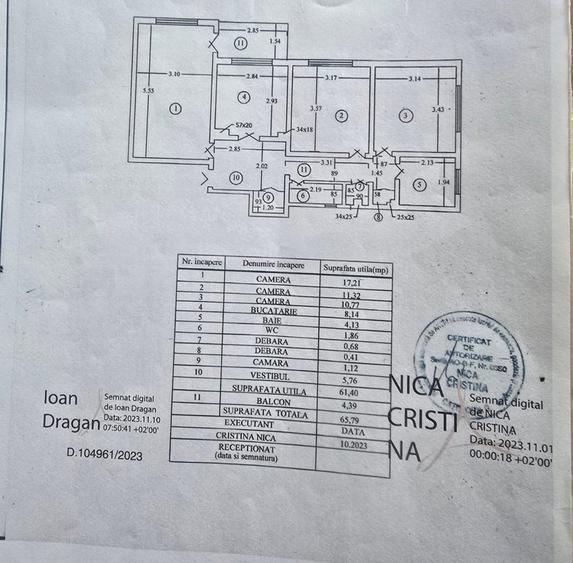 Apartament cu 3 camere decomandat în Gorjului
