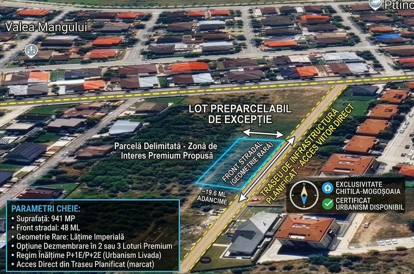 Teren Construcții intravilan de 941 mp, în Chitila
