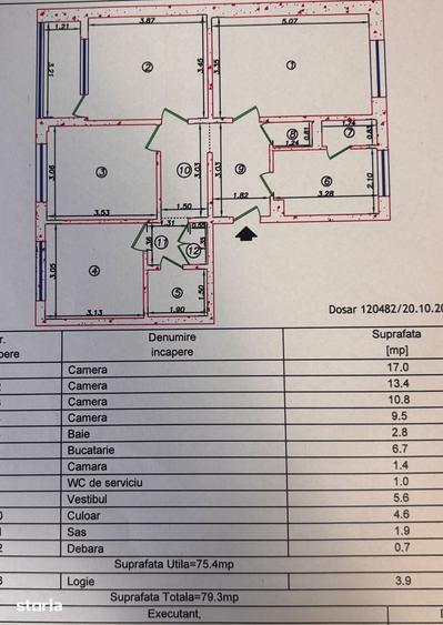 Apartament cu 4 camere în Dristor