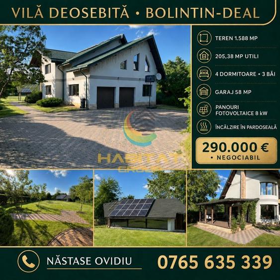 Casă individuală cu 4 camere cu Canalizare în Bolintin-Deal