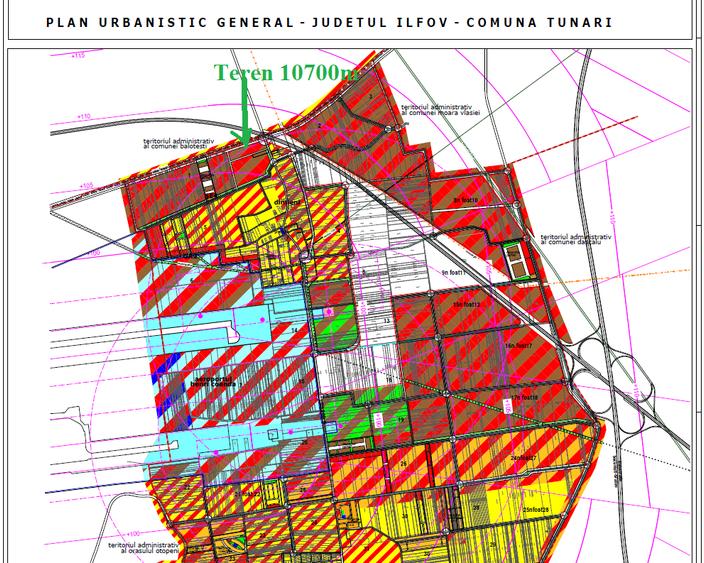 Teren Construcții intravilan de 10700 mp, în Tunari