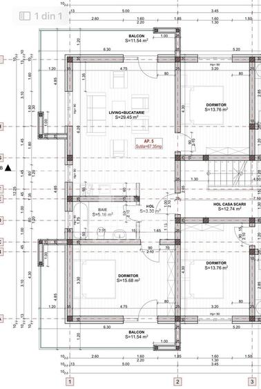 Apartament cu 3 camere, semidecomandat, etaj 1, zona Lidl din Giroc - 7