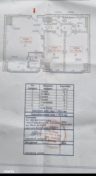 Apartament cu 3 camere în Centrul Civic