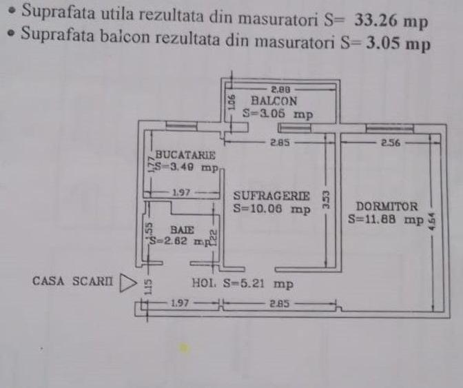 Apartament cu 2 camere semidecomandat, mobilat în Groapa