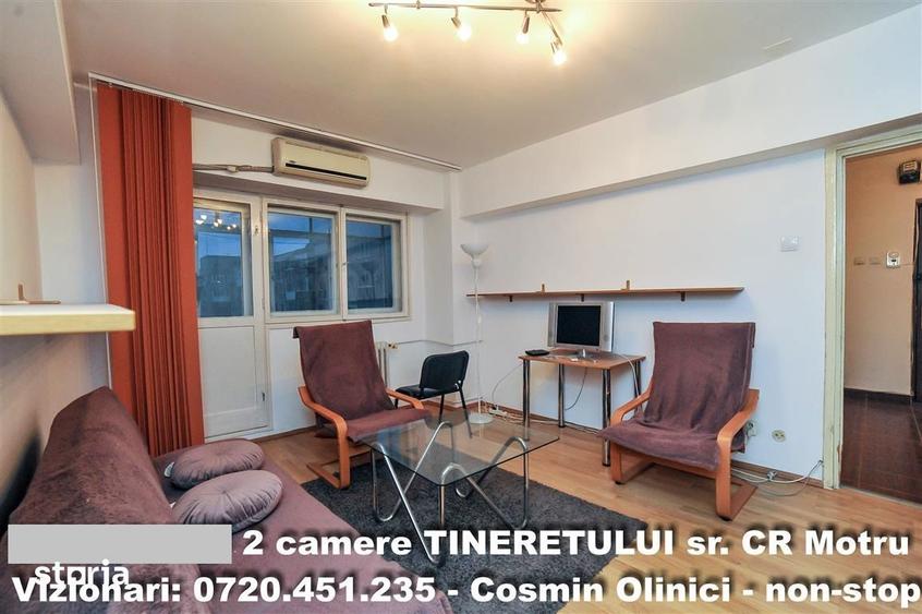 Apartament cu 2 camere semidecomandat în Tineretului