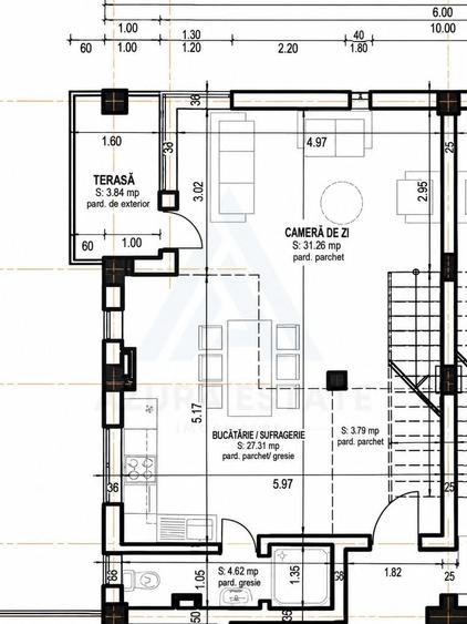 Apartament 3 camere 94 mp utili 2 bai 2 terase curte Calea Dumbravii - 19