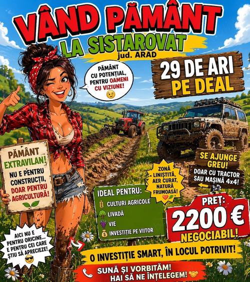 Teren de 2900 mp, în Șiștarovăț