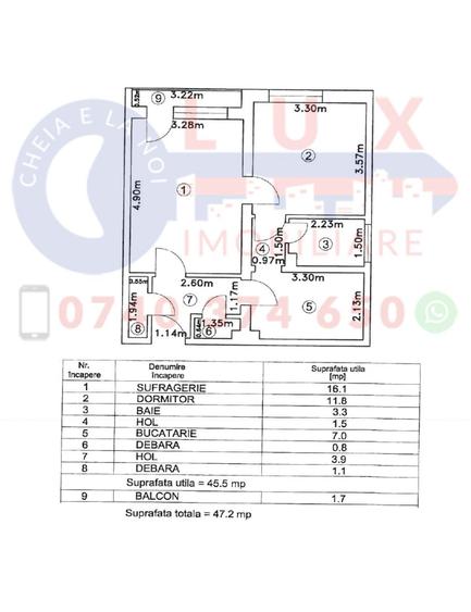 ID 20017 EXCLUSIVITATE - Apartament 2 camere - DE VANZARE - 1