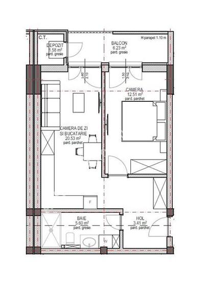 Apartament cu 2 camere decomandat în Tineretului