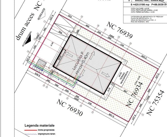 Casă individuală cu 4 camere cu Teren 420 Mp în Vidra