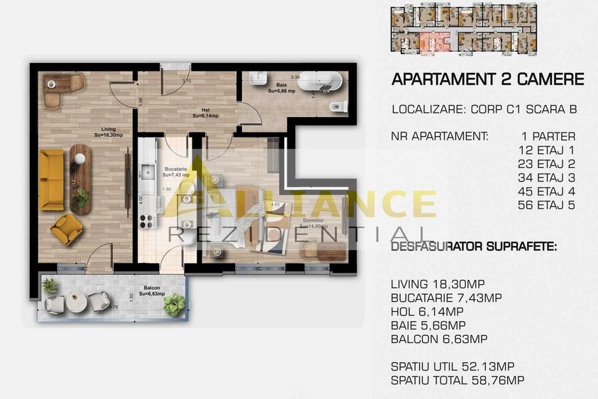 3 camere 2 bai - Complex rezidential modern - acces rapid la metrou - 12