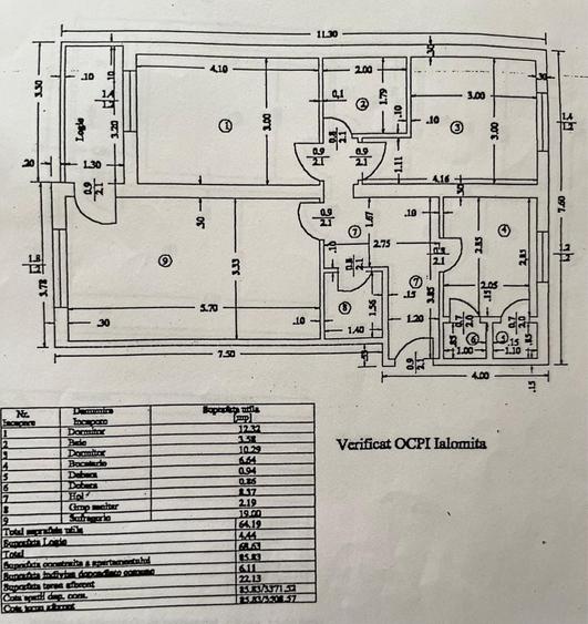 Apartament cu 3 camere decomandat în Central