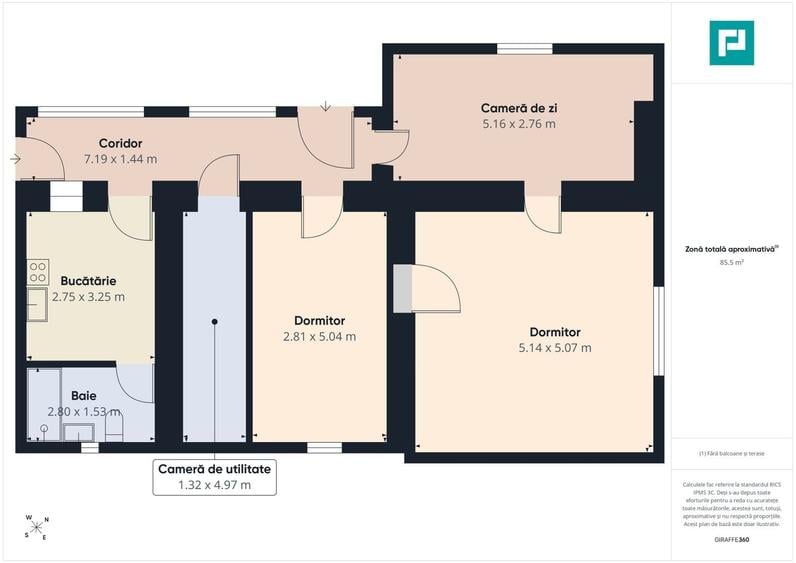 Casă individuală cu 3 camere cu Canalizare în Freidorf