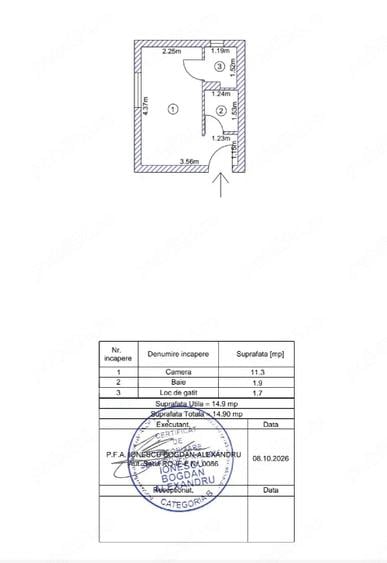 Garsonieră decomandată în Brâncoveanu