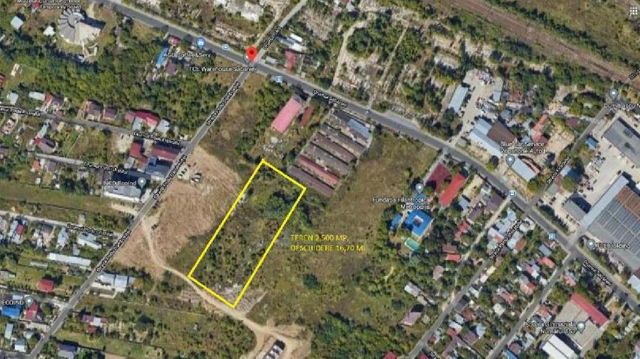 Teren Construcții intravilan de 2500 mp, în Nord-Vest