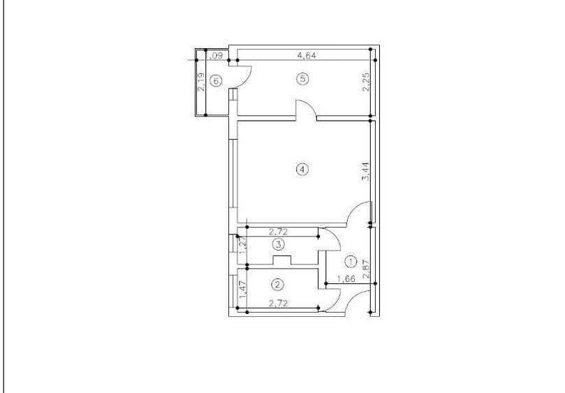 Apartament cu 2 camere nedecomandat în Central