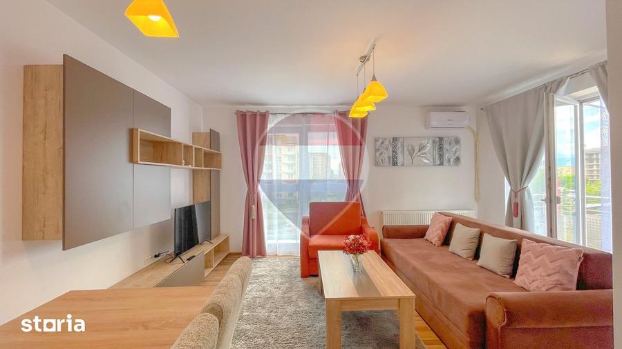 Apartament cu 2 camere, mobilat în Tractorul