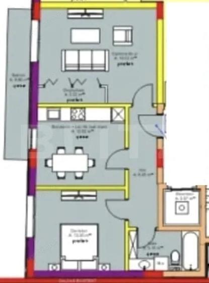 Apartament cu 2 camere decomandat în Iris