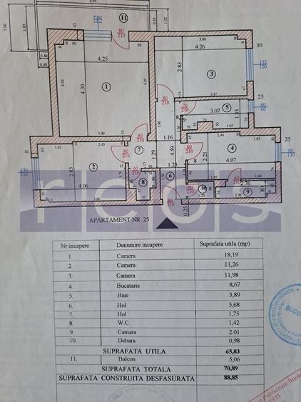 Apartament cu 3 camere decomandat în Timpuri Noi