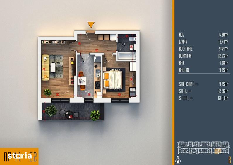 Apartament 2 camere decomandat Pallady zona metrou,Cel mai mic pret - 3