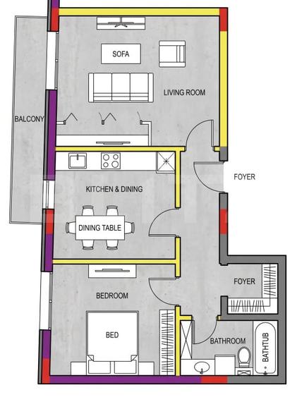 Apartament 2 camere, decomandat, 57 mp, imobil nou, zona Rivus - 2