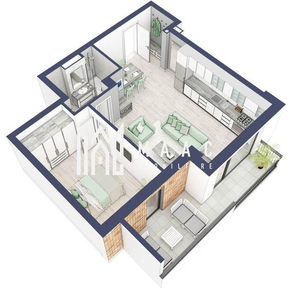 Apartament cu 2 camere în Turnișor