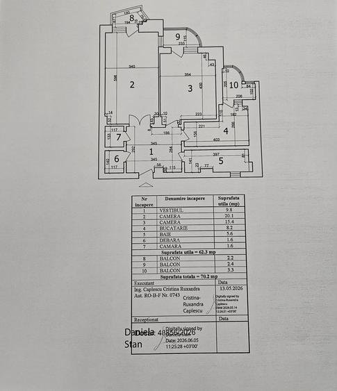 Apartament cu 2 camere decomandat în Unirii