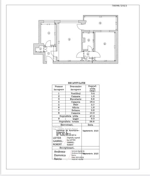 Iancului 2 camere 56 mp utili etaj 6 vedere Vatra Luminoasa - 7