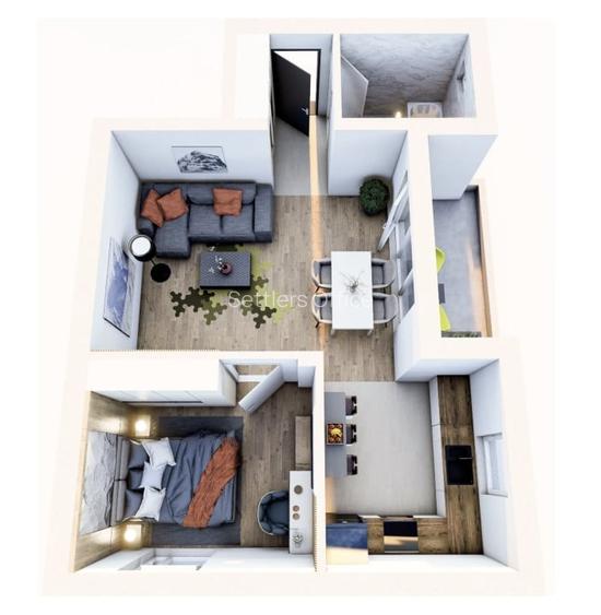 Apartament cu 2 camere nedecomandat în Sânpetru Apartament cu 2 camere nedecomandat în Sânpetru