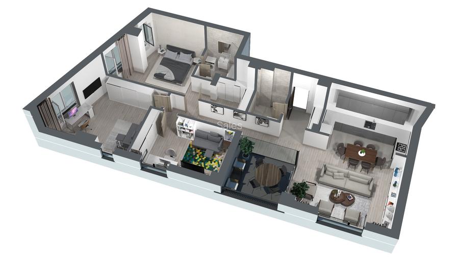 Apartament cu 4 camere semidecomandat în Central Apartament cu 4 camere semidecomandat în Central