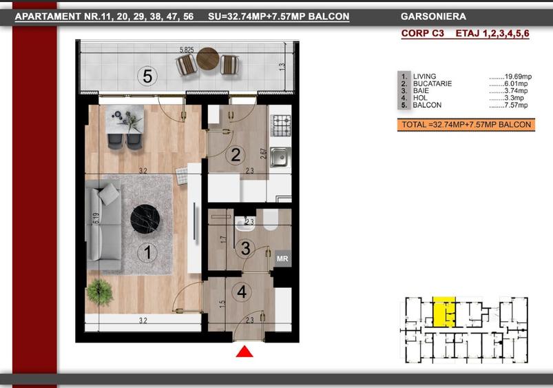 Ultimele disponibilitati - Metrou Berceni - Garsoniera Decomandata - - 5